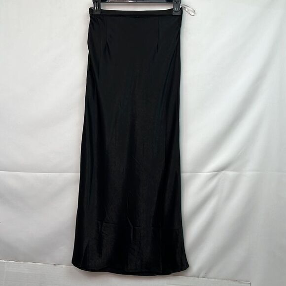 Charlie Holiday Black Satin Chelsea Skirt NWT - Picture 9 of 15